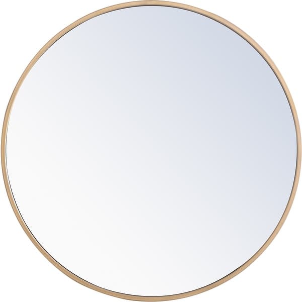 slide 2 of 11, Elegant Lighting Eternity 24" Diameter Circular Metal Framed Wall Brass