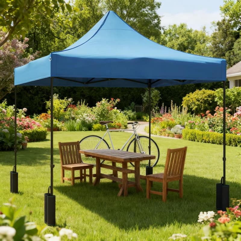 GDFStudio - Outdoor Innovative Replacement Canopy Top for Pop Up Tent with 4 Weight Bags & UV Protection Cover - Navy Blue