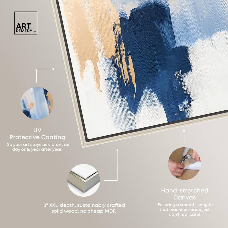 Tranquil Blue Depths I Canvas by Art Remedy