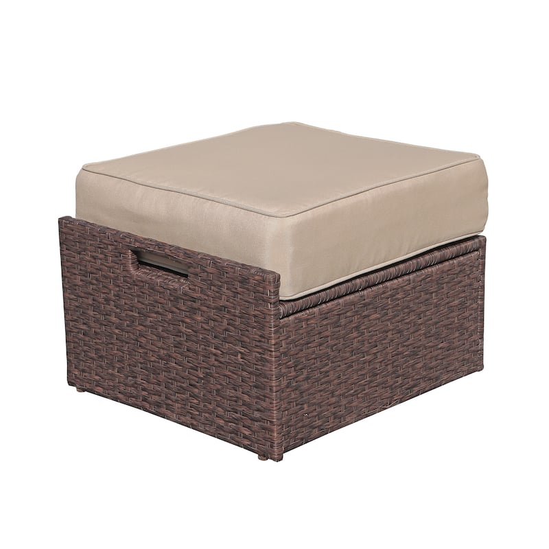 Outdoor 7-Piece Wicker Sectional Sofa Set