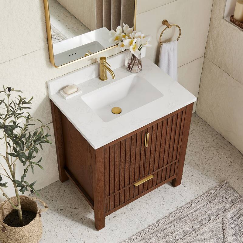 Shenzhen Bath Vanity with Composite Stone Top without Mirror