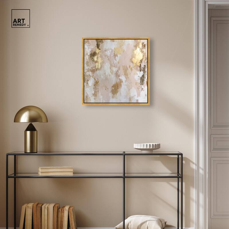Golden Glimmer Gesture I Canvas by Art Remedy