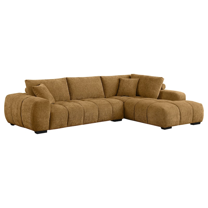 Camacho Upholstered Chaise Sectional Sofa - Amber