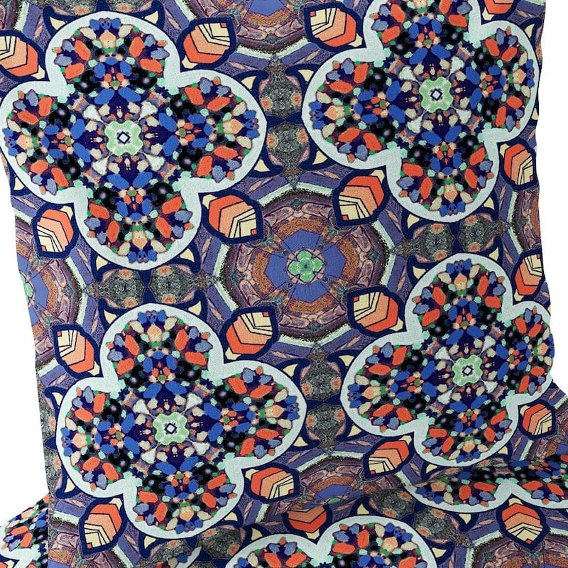 HomeRoots Set of Two 16" X 16" Gray and Orange Blown Seam Floral Indoor Outdoor Throw Pillow - 16.00' X '16.00' X '5.00