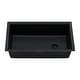 preview thumbnail 7 of 9, Ruvati 33-inch Undermount Workstation Granite Composite Kitchen Sink Matte Black - - 33" x 18-1/2" - 33" x 18-1/2″