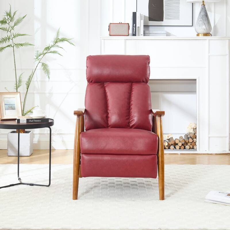 Modern 26.38" Upholstered Adjustable Chaise Lounge Chair with Wood Frame for Living Room