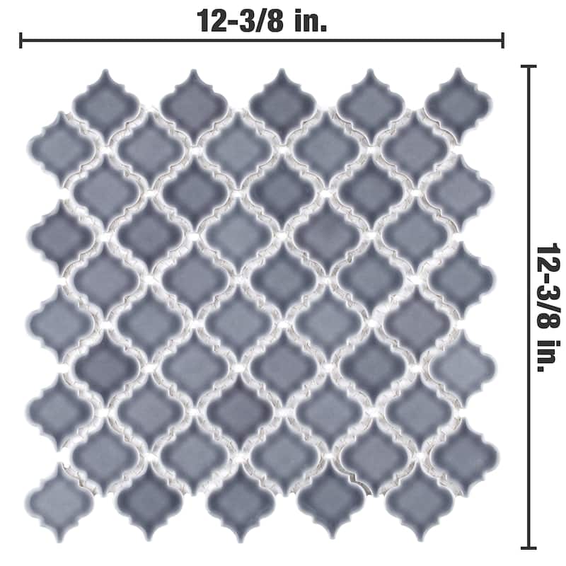 Merola Tile Hudson Tangier Imperial Grey 12-3/8" x 12-3/8" Porcelain Floor and Wall Tile