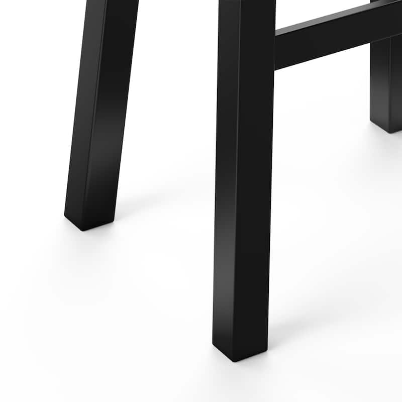 31" Farmhouse Solid Wood Backless Set of 2 Saddle Stool