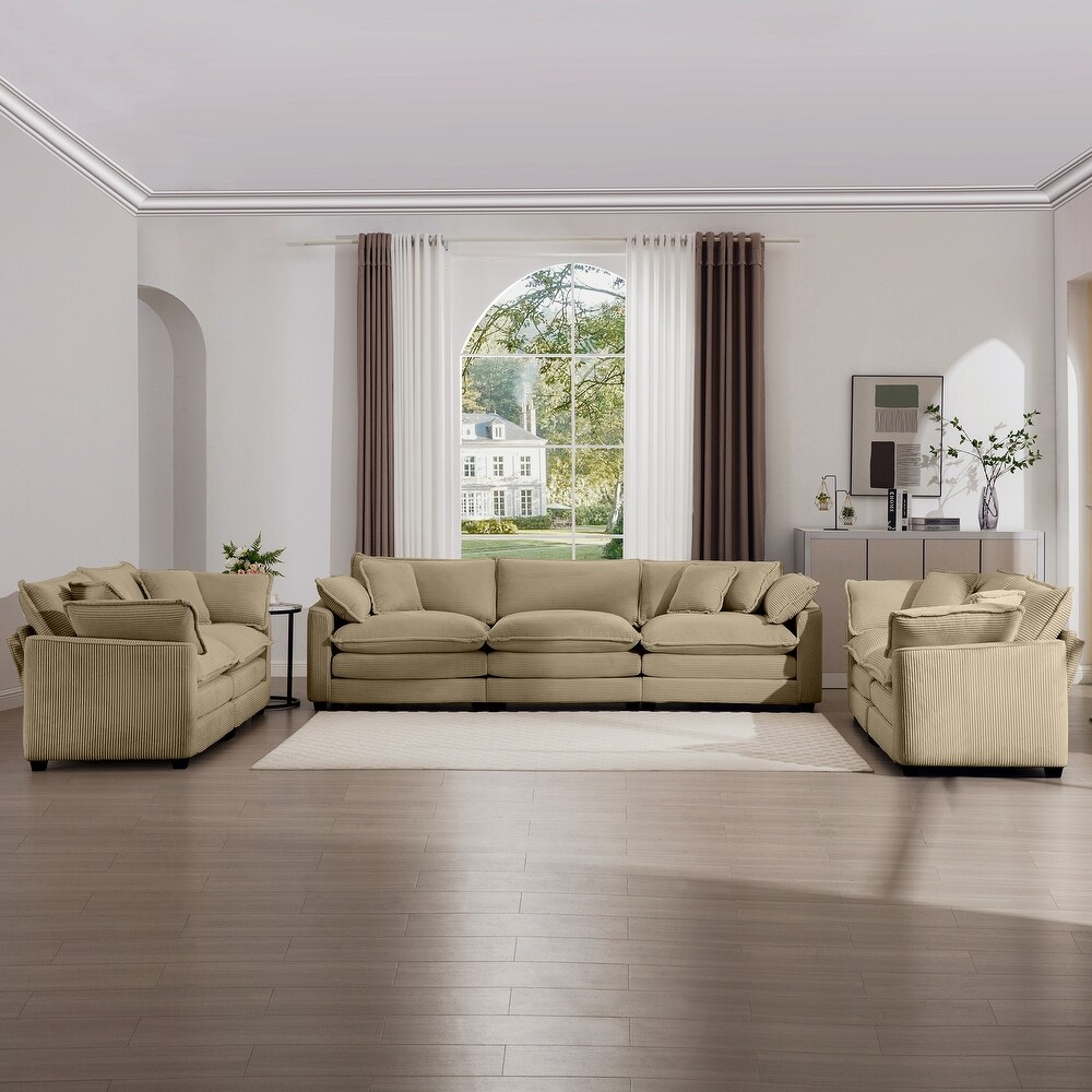 Tan lounge set best sale