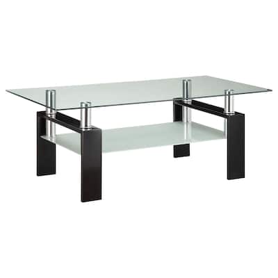 Dyer 1-shelf Rectangular Glass Top Coffee Table