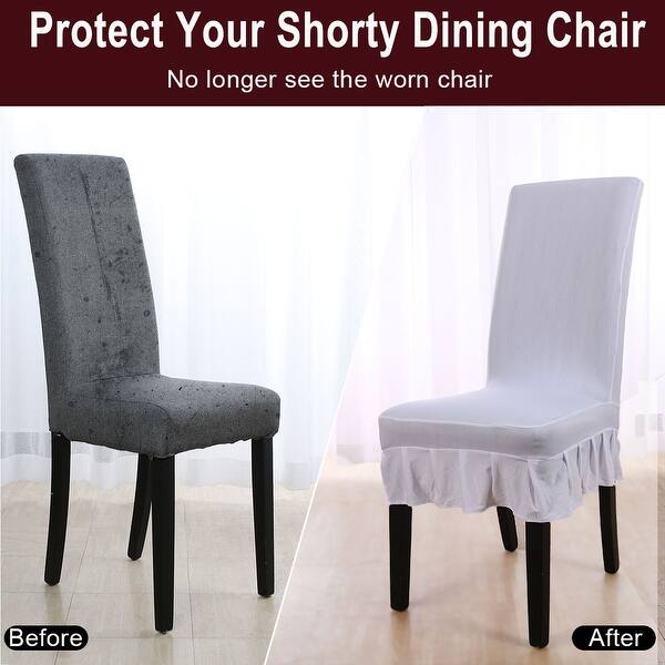 Shop Stretch Spandex Short Dining Room Chair Covers On Sale