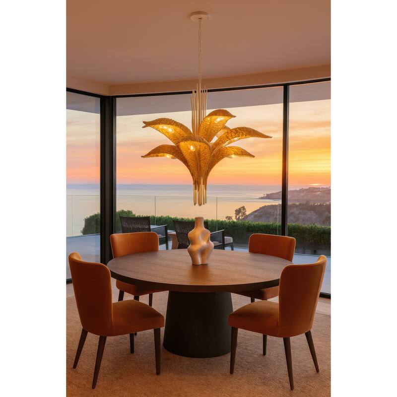 Varaluz Century Palm 9-Light 3-Tier Chandelier - Country White