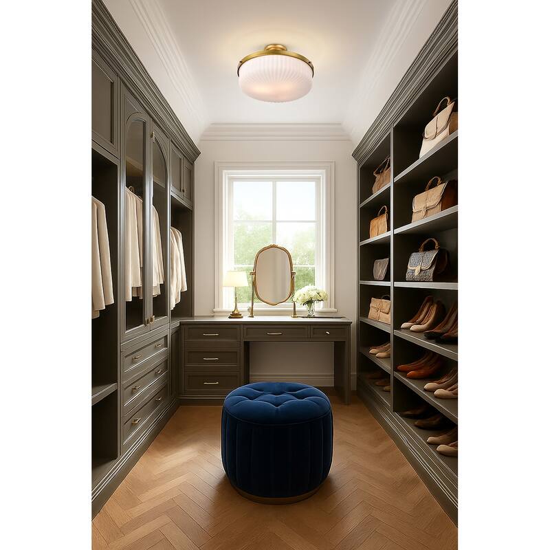 Nuvo Lighting 60/8647 Solara 3 Light 17" Wide Semi-Flush Drum Ceiling
