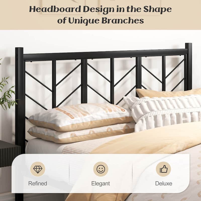 Costway Twin/Full/Queen Size Platform Bed with Headboard 11.5" Under