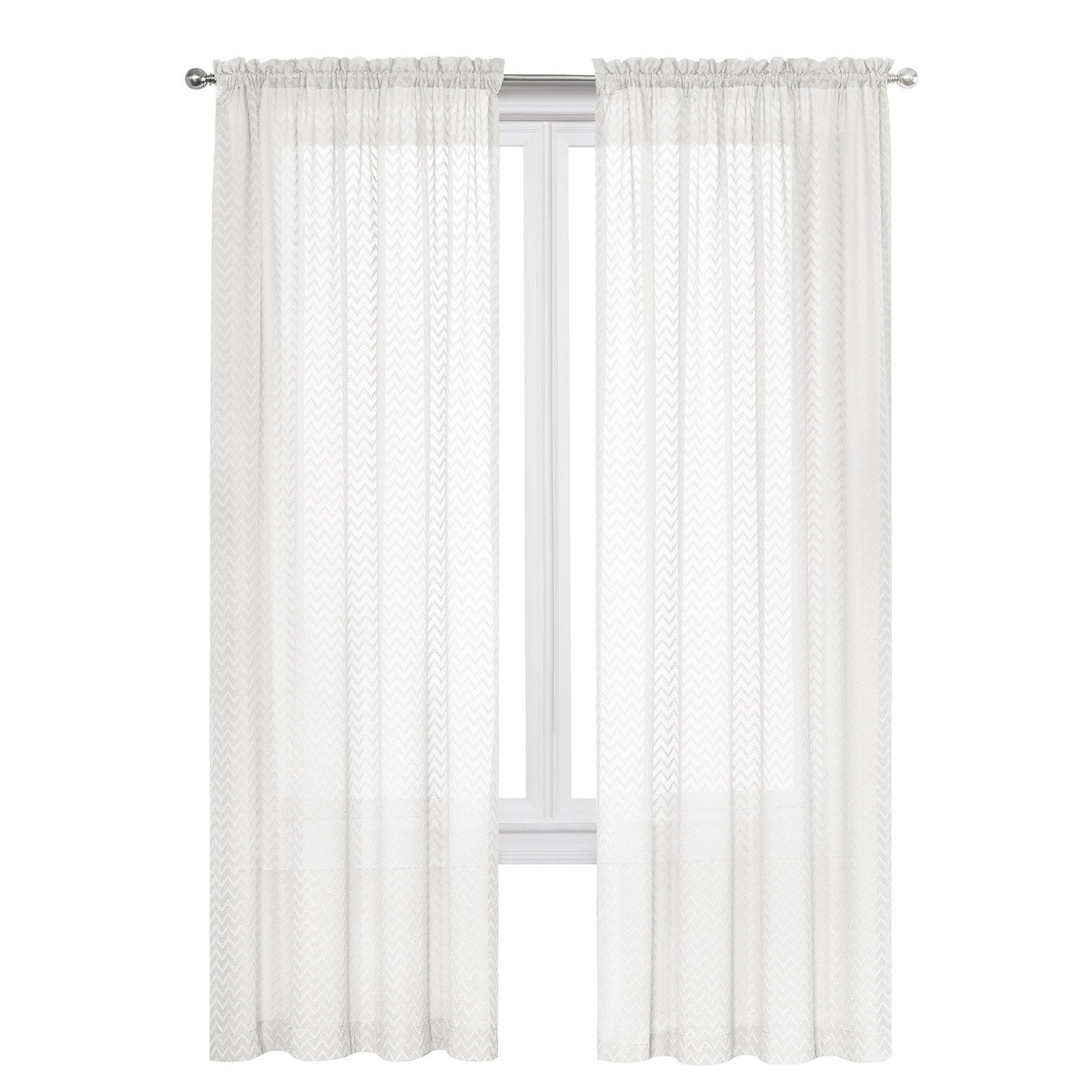 Chevron Zig Zag Sheer Rod Pocket Window Panel And Valance Treatments Overstock 31059735 Chevron curtains which have unique patterns can definitely decorate your home well. overstock com