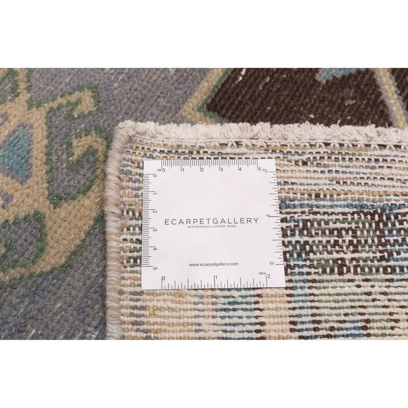 ECARPETGALLERY Hand-knotted Antalya Vintage Grey Wool Rug - 3'2 x 6'2
