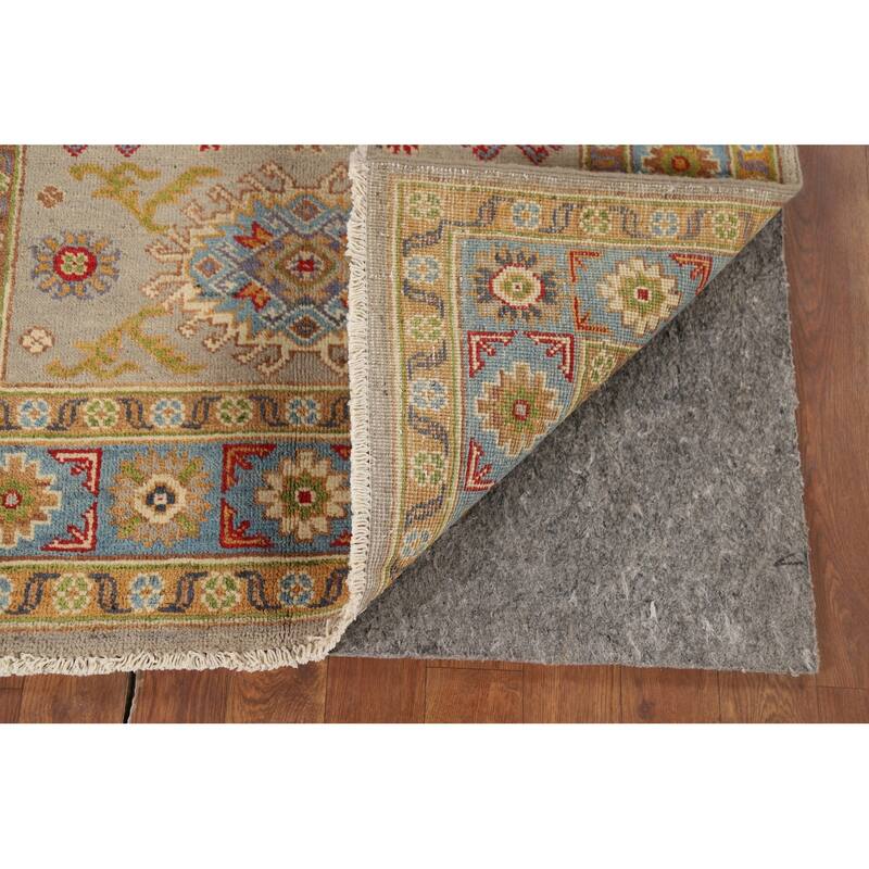 Geometric Red Kazak Accent Rug Hand-Knotted Wool Carpet - 3'2" x 4'8"