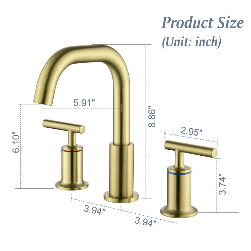 Topcraft 3 Colors 2-Handle Widespread Bathroom Sink Faucet