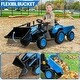 preview thumbnail 12 of 26, 3 in 1 Ride On Tractor with Trailer, 12V Kids Electric Vehicles Ride On Toy