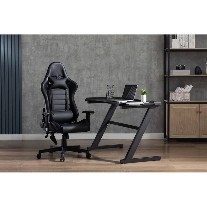 Quico Gaming Desk, Carbon Fiber Top and Z-shaped Iron Legs