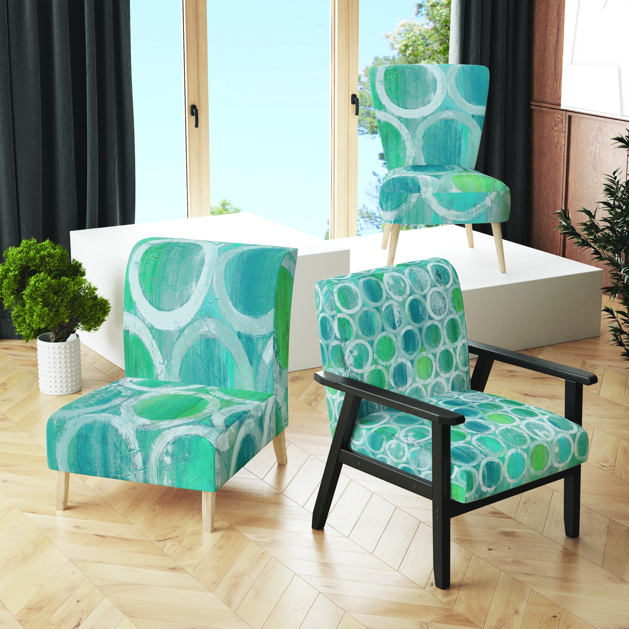 Blue circle chair best sale