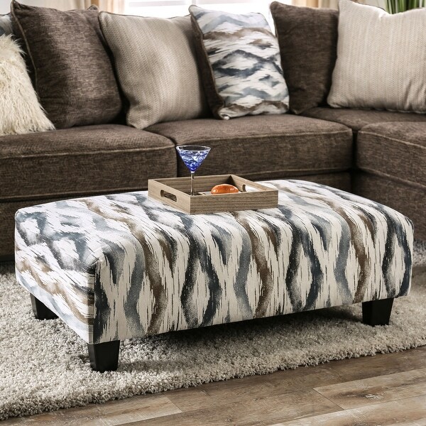 Brown microfiber ottoman sale