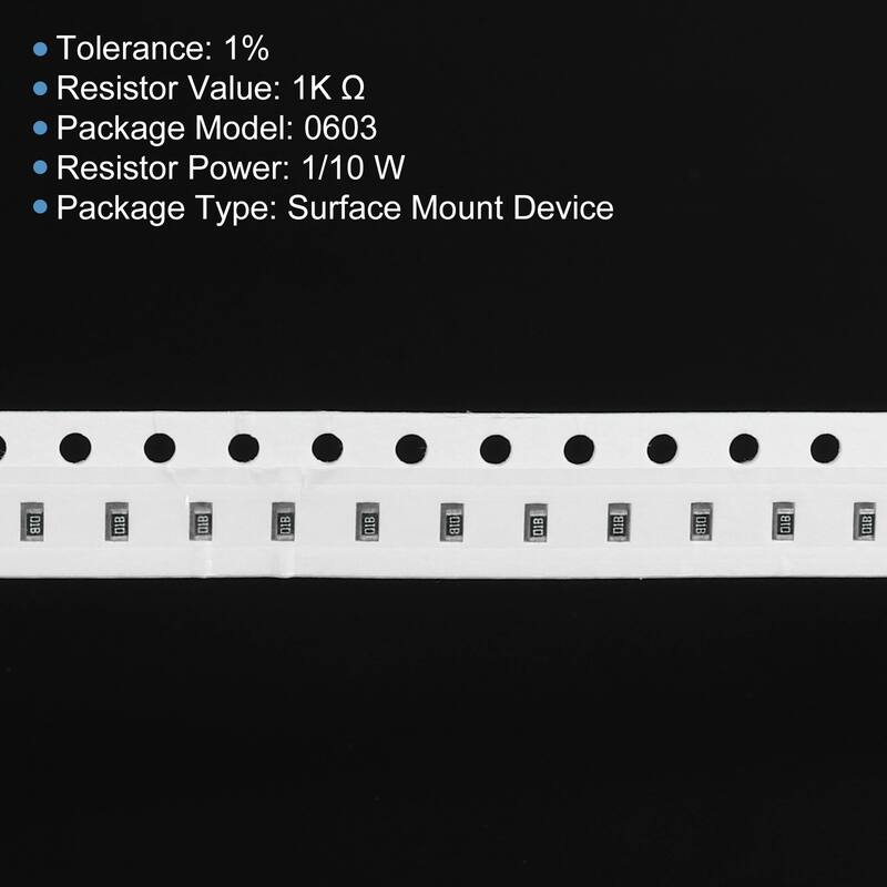 100x 0603 Chip Resistor 1K Ohm 1/10W Surface Mount Device SMT Resistor