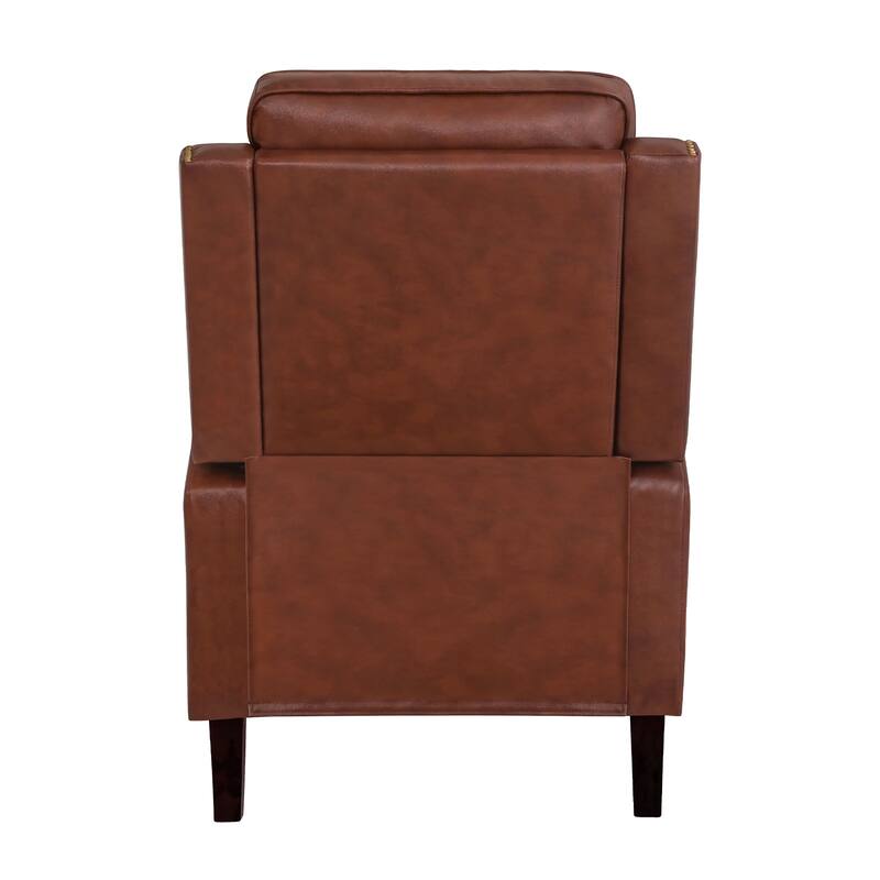 2 Set Genuine Leather Recliner Modern Push Back Recliner Chair Wingback 3 Adjustable Chair for Living Room