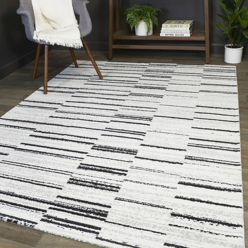 Georges Modern Striped Area Rug