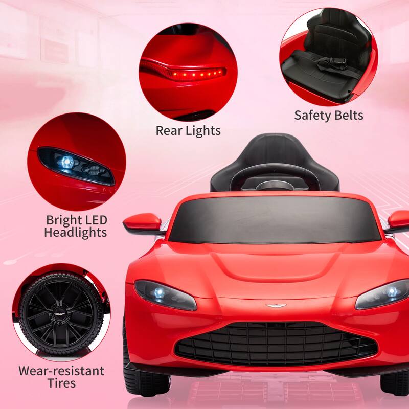12V Ride on Car for Kids Licensed Aston Martin with Remote Control