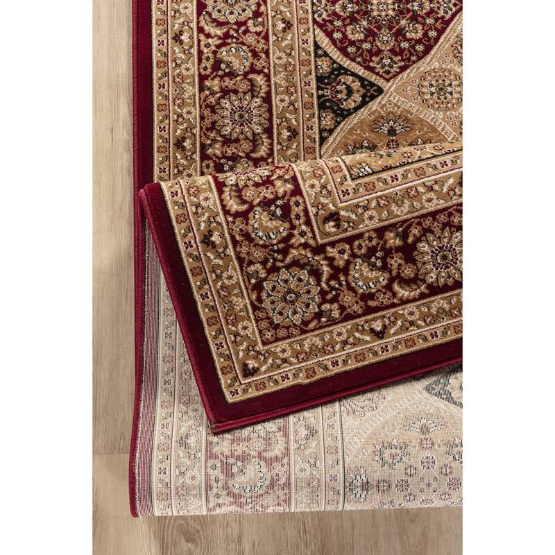 Red 5 ft. 3 in. x 7 ft. 3 in. Luxury Area Rug, 0.43 Pile Height – Sophisticated Warmth for Any Room - 6' x 7'