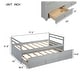 preview thumbnail 14 of 17, Twin Size Bed with Headboard,Trundle and Three Storage Drawers