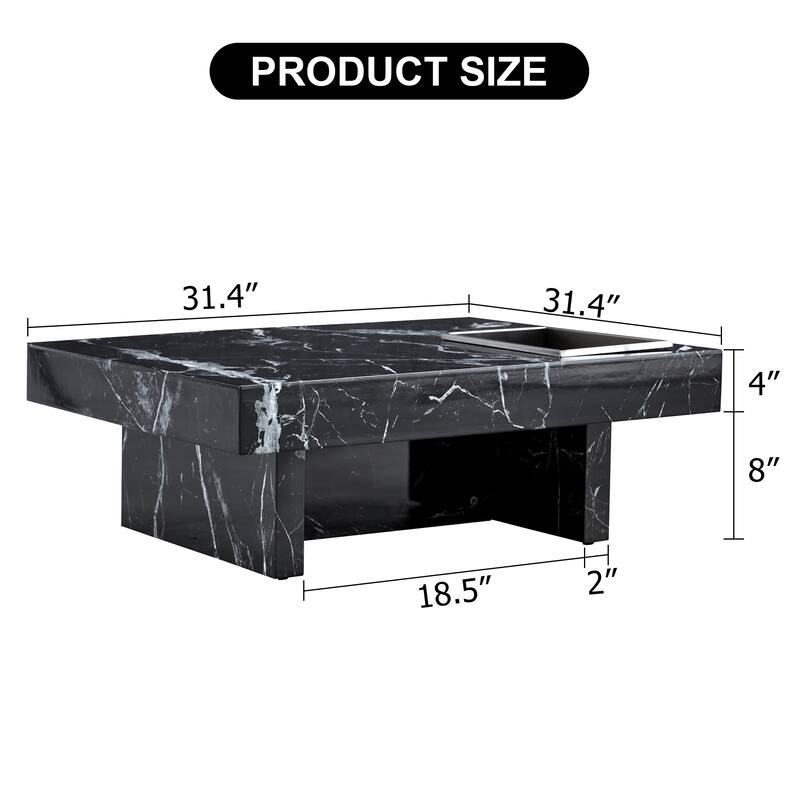 A modern and practical coffee table - Black