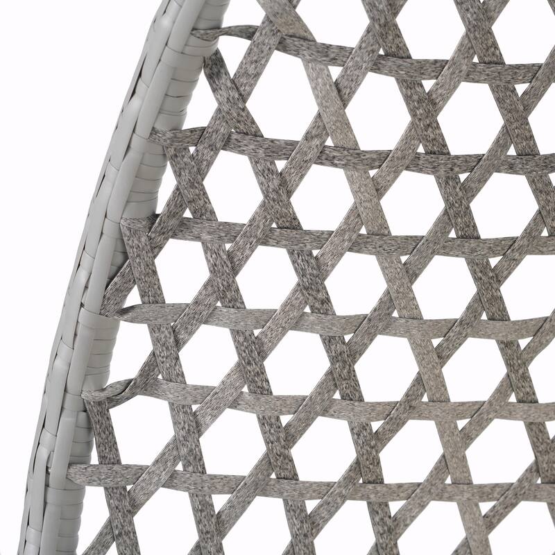 Sturdy Hammock Chair with Stand - Durable Hanging Egg Chair with Rattan Weaving