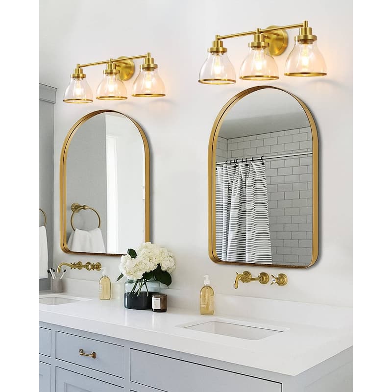 Hermosa Gold 3-Light Bathroom Vanity Light