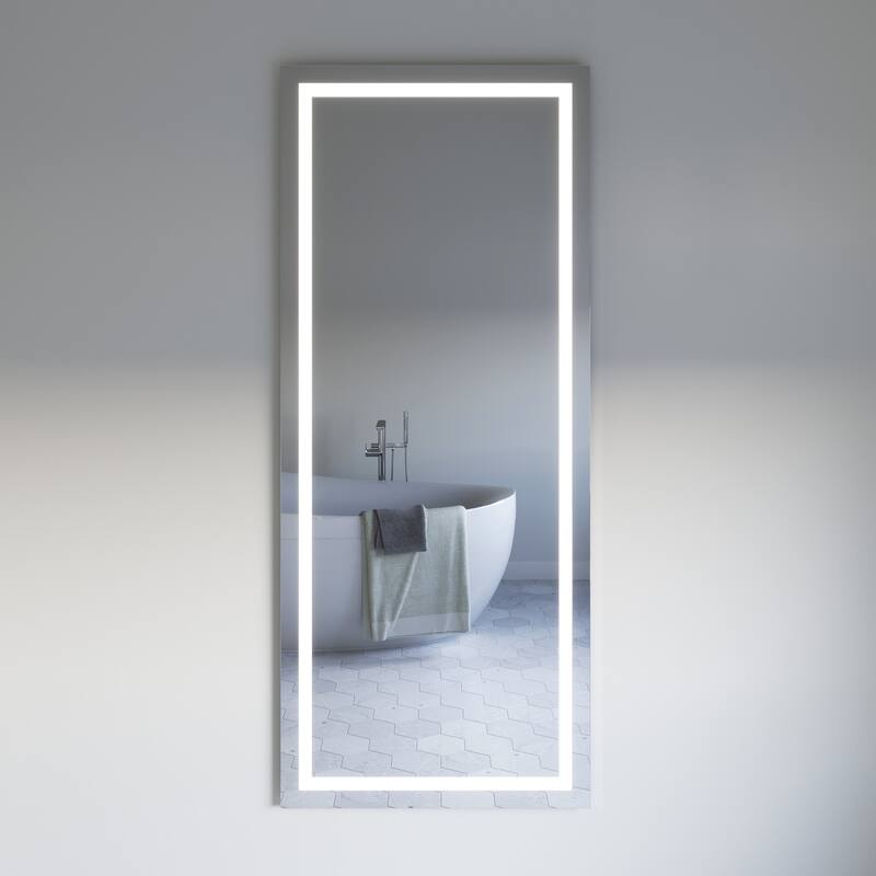 Fresca FMR027230 Santo 30" W x 71" H Modern Rectangular Aluminum - Silver