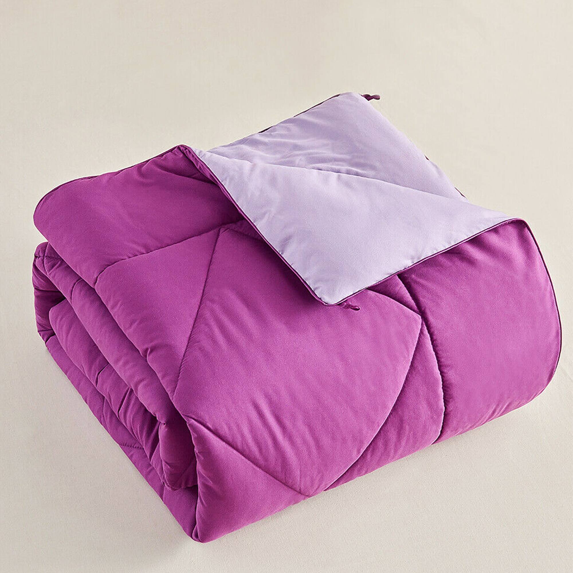 Ultra Soft Premium Down Alternative Reversible Comforter Queen Purple
