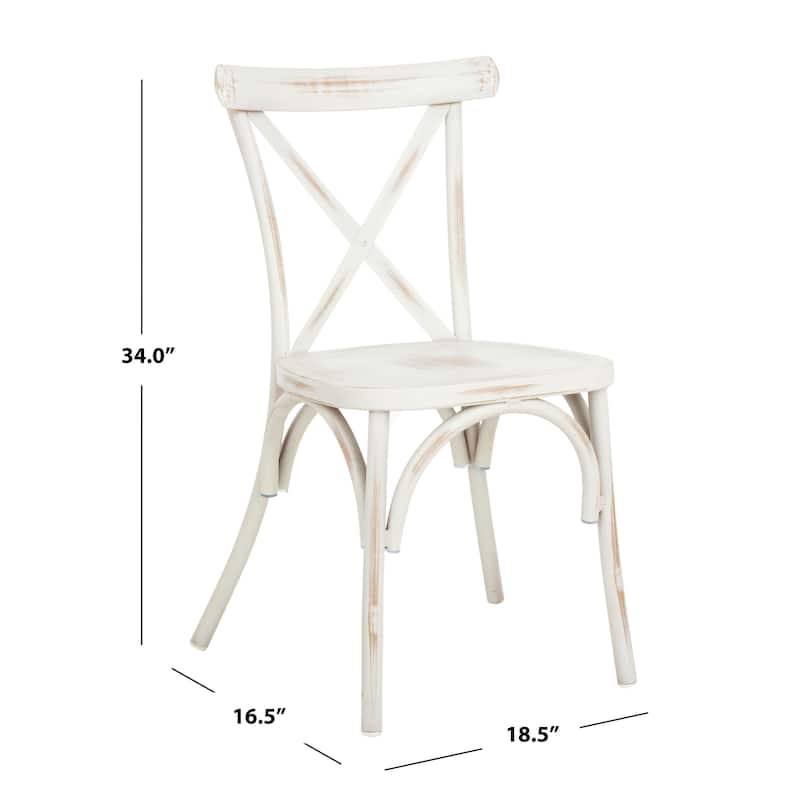 SAFAVIEH Outdoor Tayla Chair - White (Set of 2) - 19Wx17Dx34H