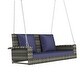 preview thumbnail 28 of 46, 2-Person Wicker Hanging Porch Swing with Chains,Cushion,Pillow, Rattan Swing Bench