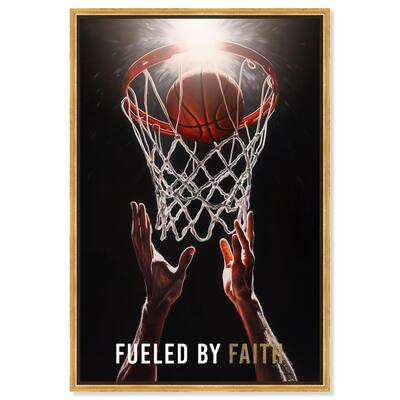 Fueled by Faith Basketball Canvas by Art Remedy