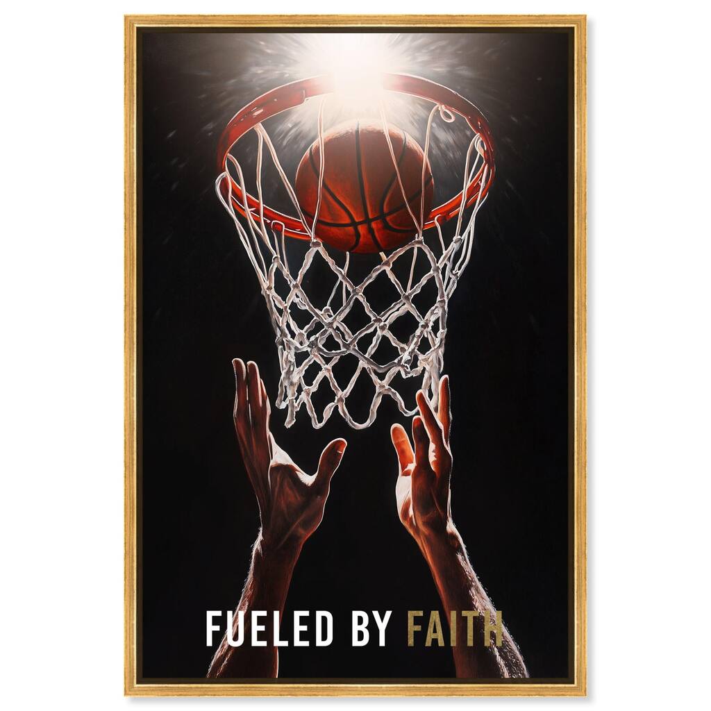 Fueled by Faith Basketball Canvas by Art Remedy