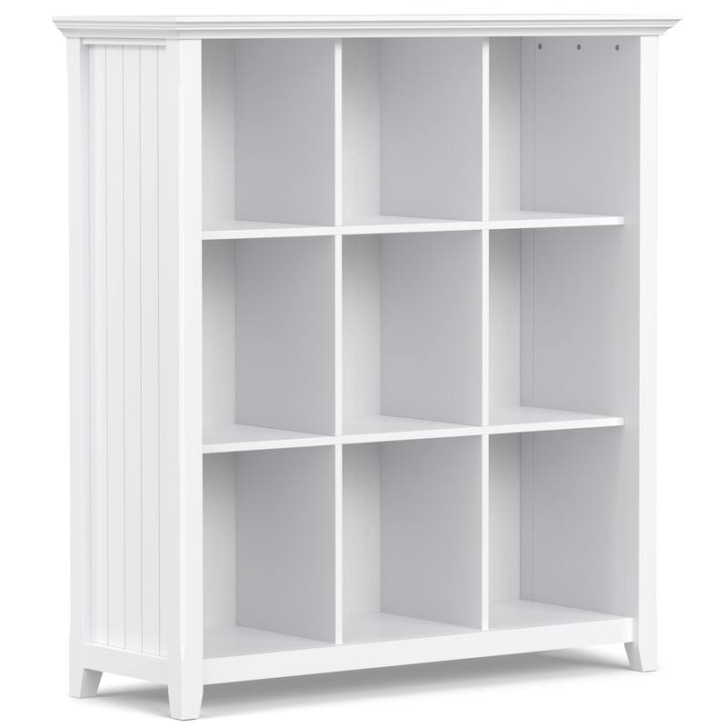 WYNDENHALL Normandy SOLID WOOD 48x44 inch Transitional 9 Cube Bookcase and Storage Unit - 44 Inches wide