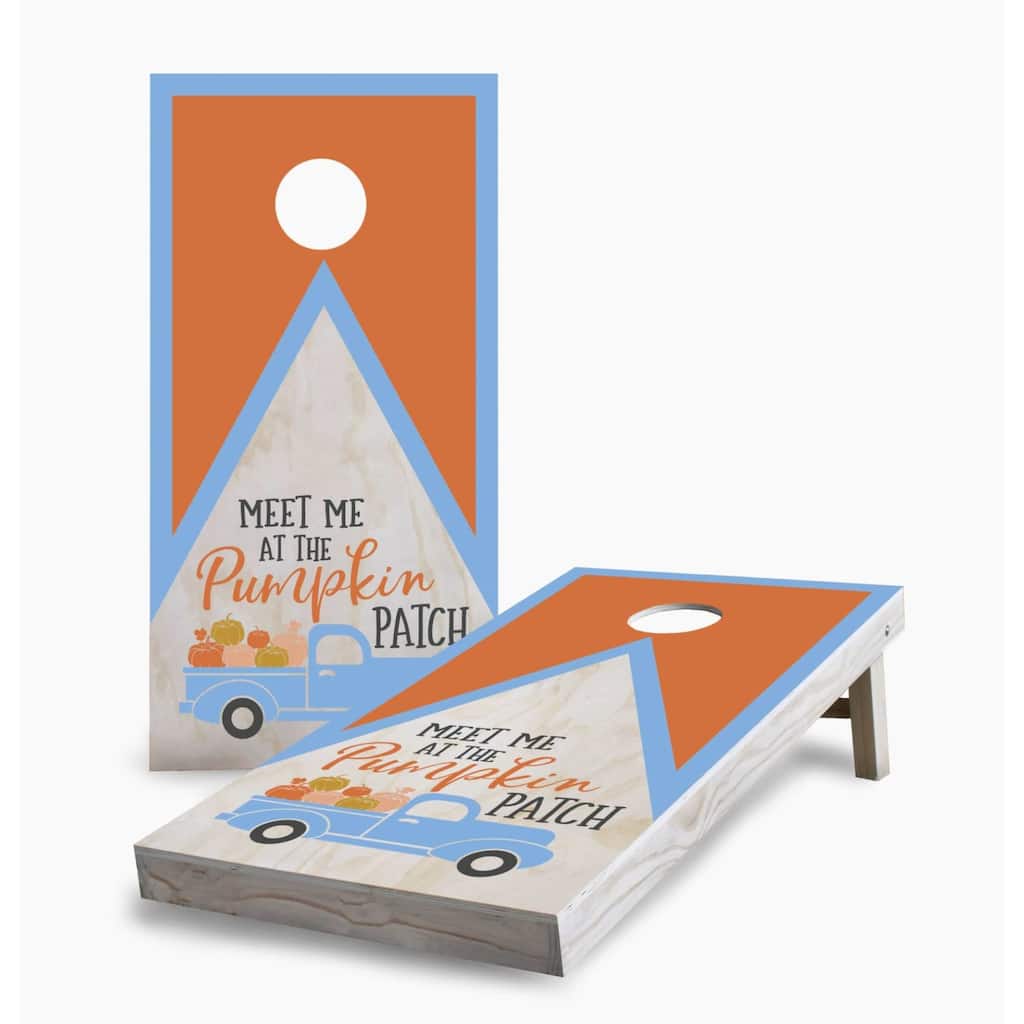 Meet Me at the Pumpkin Patch Cornhole Game (Choose Wraps or Boards)