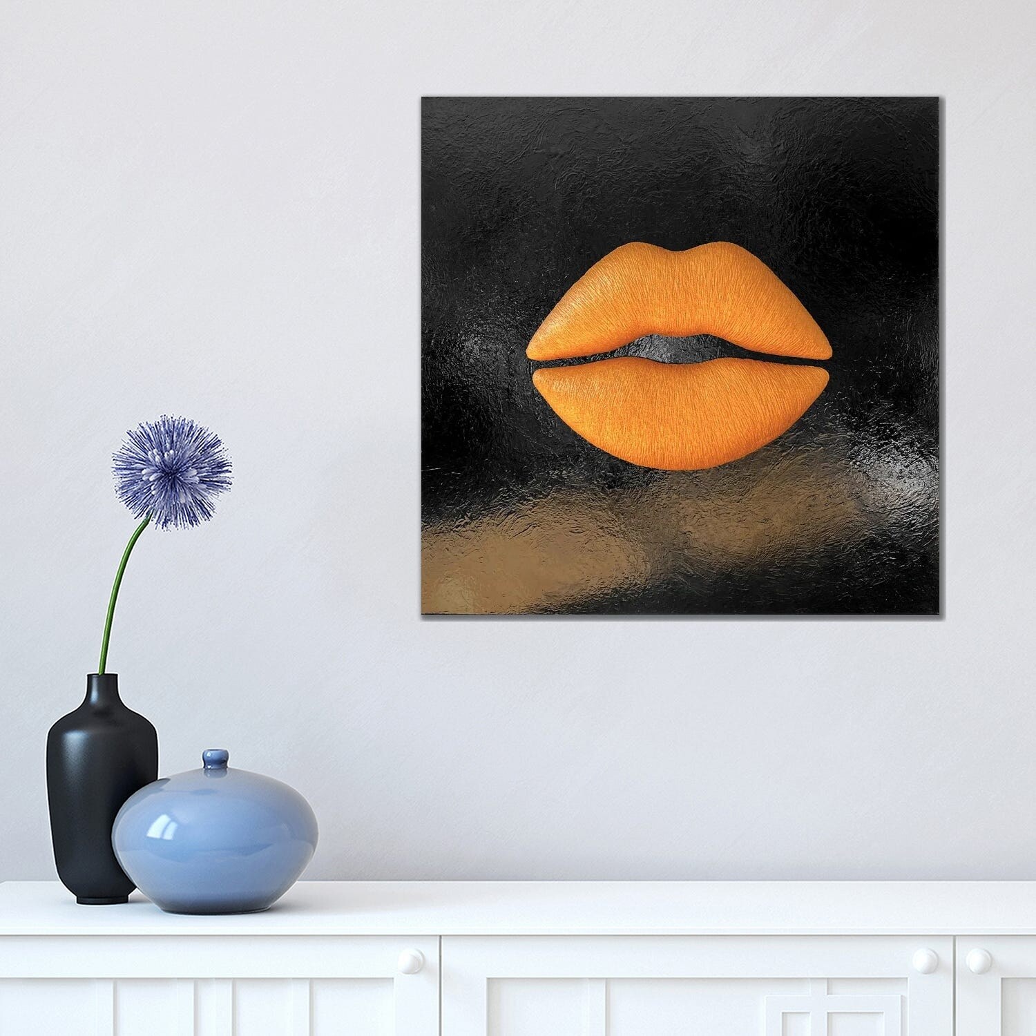 More - Impressions on Instagram: “- GOLDEN LIPS - #canvas