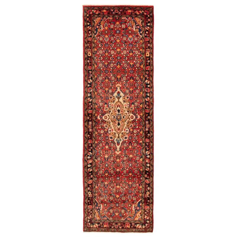 ECARPETGALLERY Hand-knotted Anadol Red Wool Rug - 3'1 x 10'1 - Red - 3'1 x 10'1