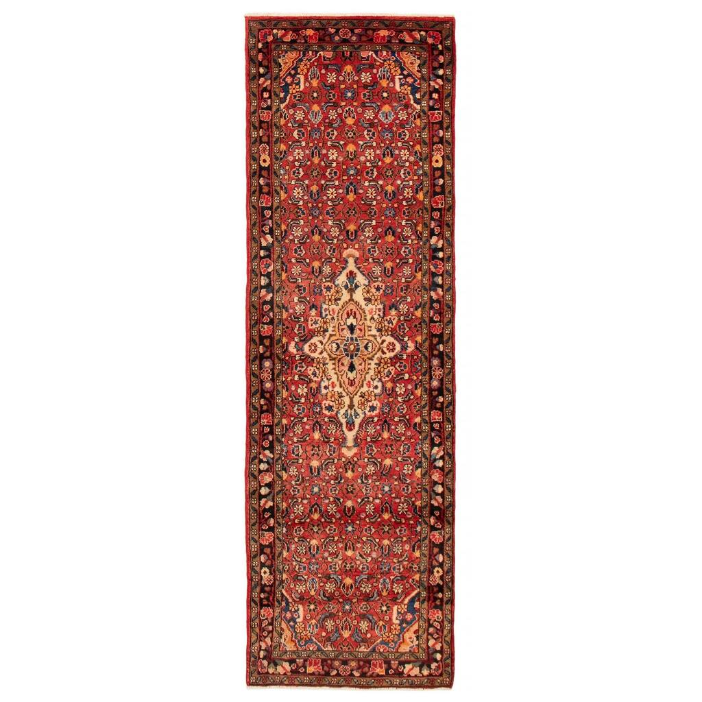 ECARPETGALLERY Hand-knotted Anadol Red Wool Rug - 3'1 x 10'1