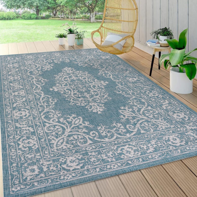 JONATHAN Y Tuscany Filigree Indoor/Outdoor Area Rug