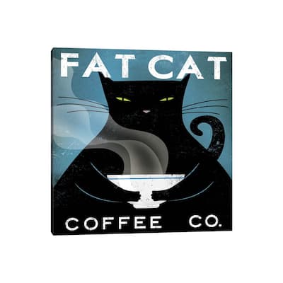 iCanvas "Fat Cat Coffee Co." by Ryan Fowler Canvas Print