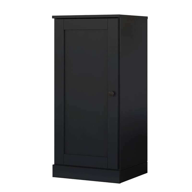 Palace Imports 100% Solid Wood 3-Shelf Bookcase with Shaker Door and Adjustable Shelves
