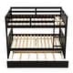 preview thumbnail 11 of 10, Full Over Full Bunk Bed with Trundle, Assemblable and detachable, Full Size Bunk Bed with Ladder and Safety Rails